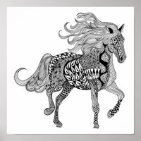 Geïnspireerd zwart paard 2