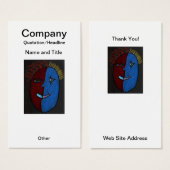 Geïnspireerde aangepaste oorbel / Visitekaartje (Voorkant /achterkant)