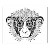 Geïnspireerde aap rubberstempel (Afrduk)