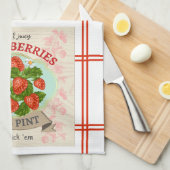 geïnspireerde aardbei theedoek (Quarter Fold)