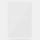 -geïnspireerde Acryl bruiloft welkomstbord Acryl Bord (Voorkant)