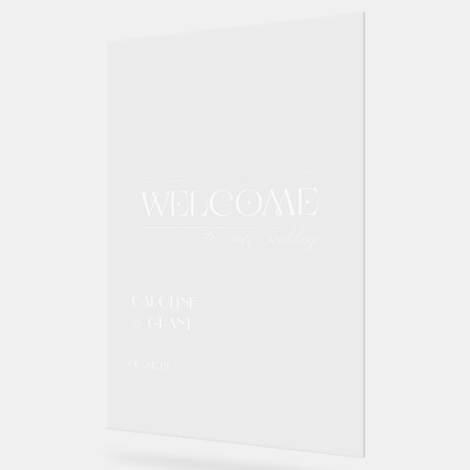 -geïnspireerde Acryl bruiloft welkomstbord Acryl Bord (Hoek)