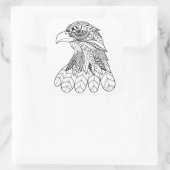 Geïnspireerde adelaar vierkante sticker (Tas)