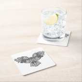 Geïnspireerde adelaarzen vierkante kartonnen onderzetter (Insitu)