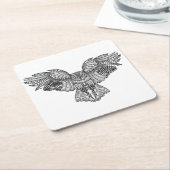 Geïnspireerde adelaarzen vierkante kartonnen onderzetter (Schuin)