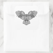 Geïnspireerde adelaarzen vierkante sticker (Tas)