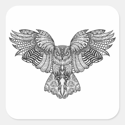 Geïnspireerde adelaarzen vierkante sticker (Voorkant)