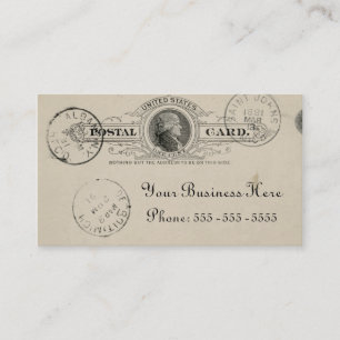 geïnspireerde Beige Ink Briefkaart Visitekaartje