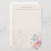 geïnspireerde bloemen - Aangepaste schrijfbenodig Briefpapier (Voorkant / Achterkant)