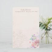 geïnspireerde bloemen - Aangepaste schrijfbenodig Briefpapier (Staand voorkant)