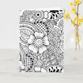 Geïnspireerde bloemen kaart (Gele Bloem)