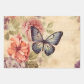 geïnspireerde bloemen & vlinders inpakpapier vel (Voorkant 2)