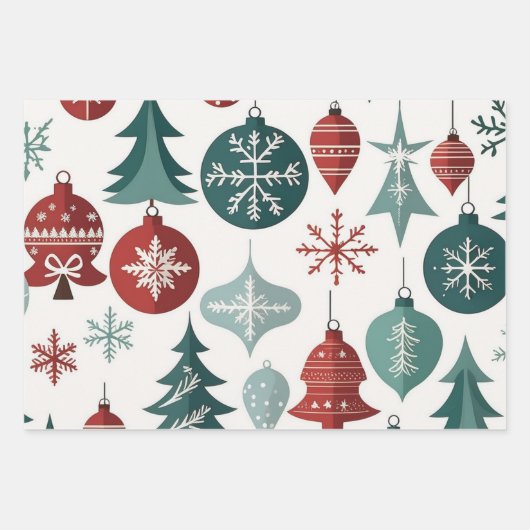 -geïnspireerde cadeauverpakking, nostalgische kers inpakpapier vel (Voorkant 2)