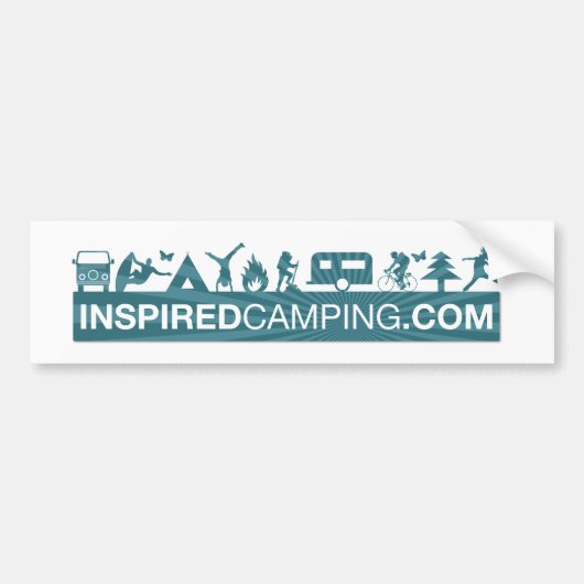 Geïnspireerde Camping Bumpersticker (Voorkant)