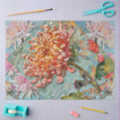 geïnspireerde Chrysanthemum collage decoupage Tissuepapier (Craft)