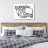 Geïnspireerde Doodle 6 Canvas Afdruk (Insitu (Slaapkamer))