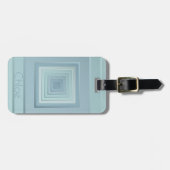  geïnspireerde geometrische vierkanten bagagelabel (Voorkant horizontaal)