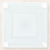 geïnspireerde geometrische vierkanten glazen onderzetter (Achterkant)