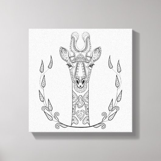 Geïnspireerde Giraffe 6 Canvas Afdruk (Voorkant)
