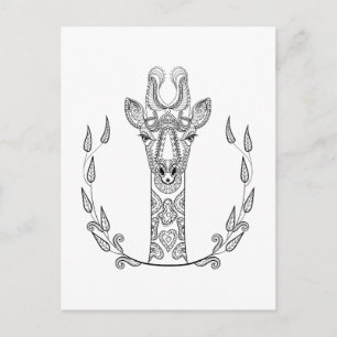 Geïnspireerde Giraffe Briefkaart