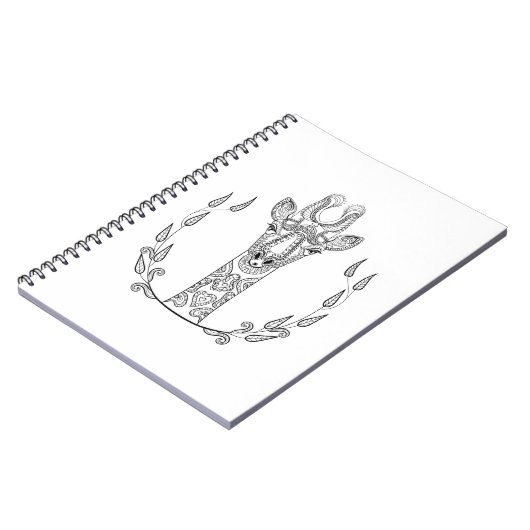 Geïnspireerde Giraffe Notitieboek (Linkerzijde)