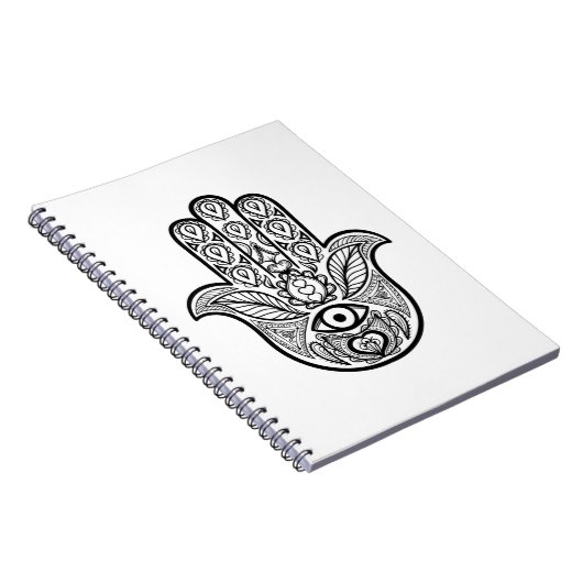 Geïnspireerde hamsa hand notitieboek (Rechterzijde)