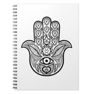 Geïnspireerde hamsa hand notitieboek