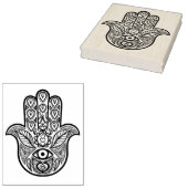 Geïnspireerde hamsa hand rubberstempel (Gestempeld)