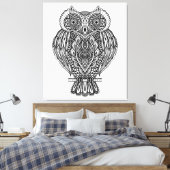 Geïnspireerde Hand getrokken  Uil 6 Canvas Afdruk (Insitu (Slaapkamer))