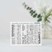 Geïnspireerde het Kamperen Mantra Briefkaarten (Staand voorkant)