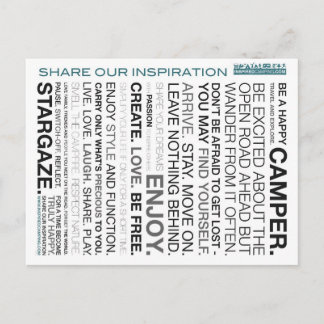 Geïnspireerde het Kamperen Mantra Briefkaarten