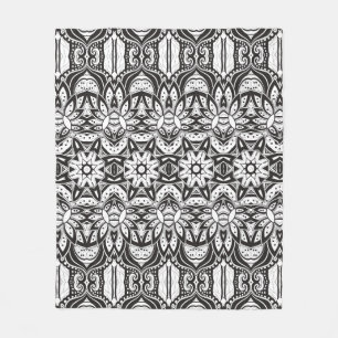 Geïnspireerde illustratie stamstijl fleece deken