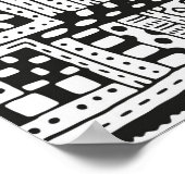 Geïnspireerde Indiase Abstracte figuren 2 Poster (Hoek)