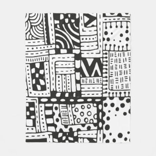 Geïnspireerde Indiase Abstracte figuren Fleece Deken