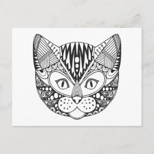 Geïnspireerde kat briefkaart