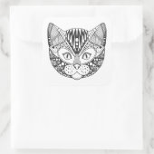 Geïnspireerde kat vierkante sticker (Tas)