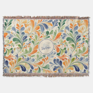 -geïnspireerde kleurrijke Paisley bladpatroon (4) Deken
