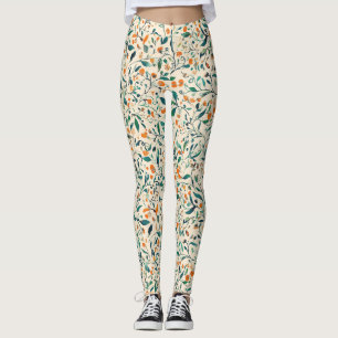-geïnspireerde kleurrijke Paisley Leaf Pattern (3) Leggings