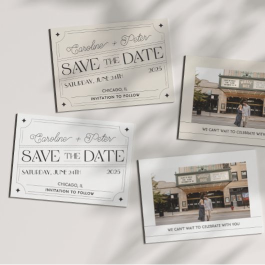 -geïnspireerde Matchbox "Save the Date" Save The Date