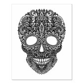 Geïnspireerde menselijke schedel 	rubberstempel (Afrduk)