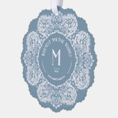  geïnspireerde Monogram Vakantie Kaart Ornament (Links)