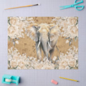  geïnspireerde olifant & witte rozen Decoupage Tissuepapier (Craft)
