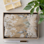  geïnspireerde olifant & witte rozen Decoupage Tissuepapier (Geschenk)
