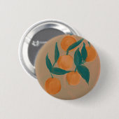 geïnspireerde Oranje boomtuin Ronde Button 5,7 Cm (Voorkant /achterkant)