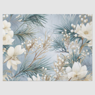geïnspireerde pastel winterblauwe bloem tissuepapier