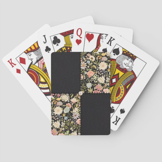 geïnspireerde patchwork quilt pokerkaarten (Achterkant)
