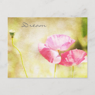 Geïnspireerde Pink Poppies Briefkaart