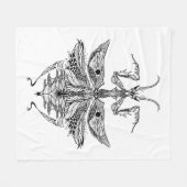 Geïnspireerde Praying Mantis Fleece Deken (Voorkant (Horizontaal))