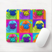 geïnspireerde Pug Mousepad Muismat (Met muis)