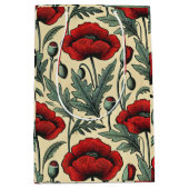 -geïnspireerde rode papaver medium cadeauzakje (Voorkant)